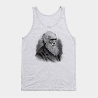 Charles Darwin Portrait Tank Top